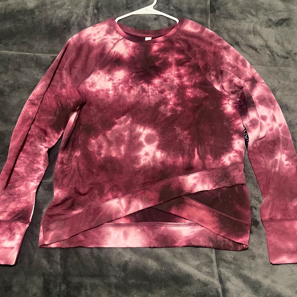Long sleeve t-shirt, purple tie dye, medium